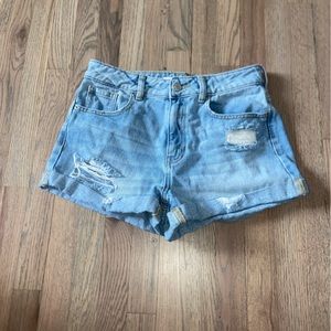 Denim mom shorts